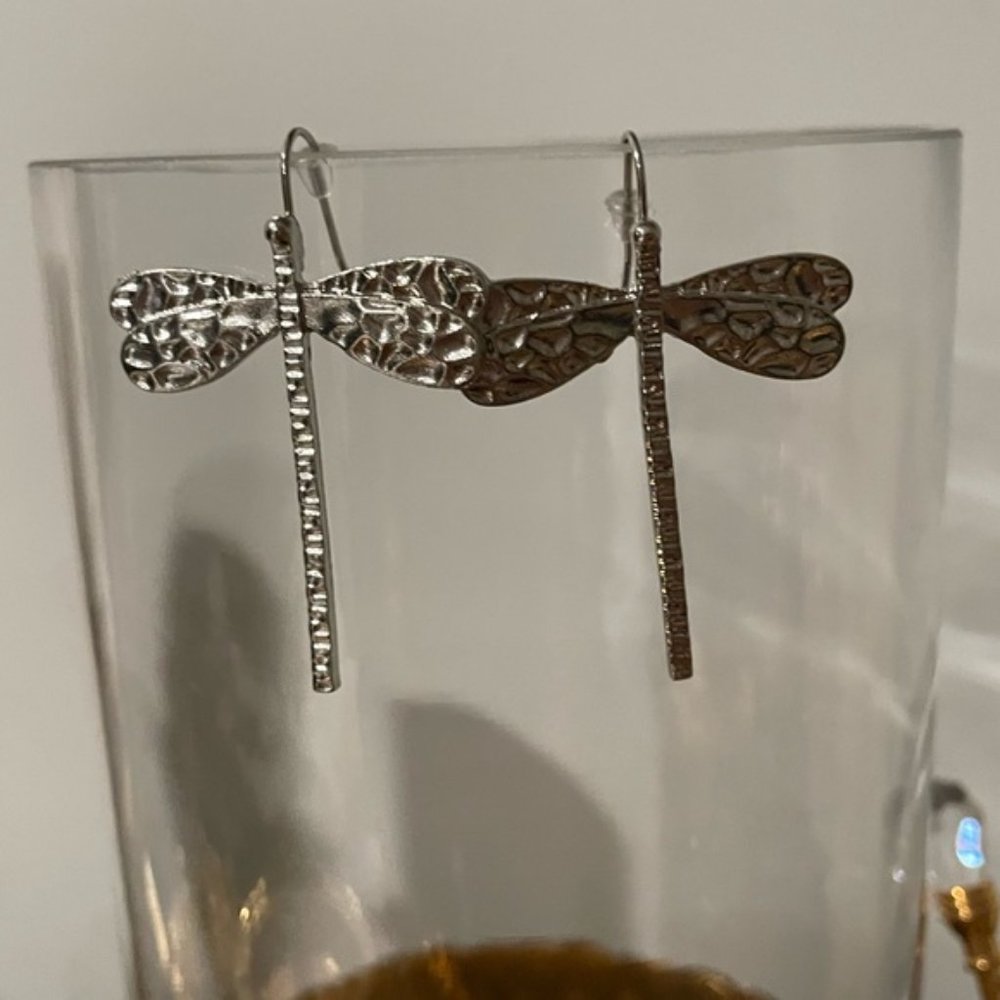 Dragonfly Drop Earrings - Picture 3 of 10